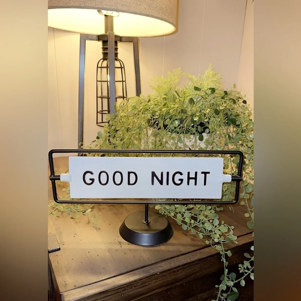 NWT Hearth & Hand with Magnolia Home | Farmhouse Metal Sign Good Day Good Night